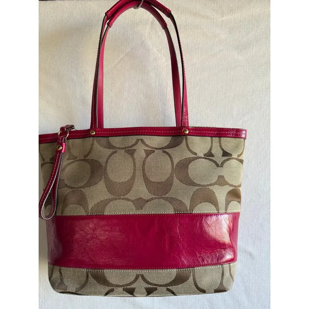 Coach Signature Stripe Tote
